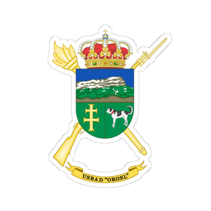 Coat of Arms of the USBAD Oroel (Spain) (Coat of Arms) STICKER Vinyl Kiss-Cut Decal 6 Inch White - The Sticker Space