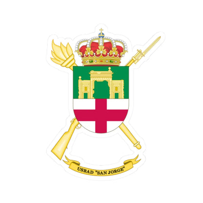 Coat of Arms of the USBAD San Jorge (Spain) (Coat of Arms) STICKER Vinyl Kiss-Cut Decal 2 Inch White - The Sticker Space