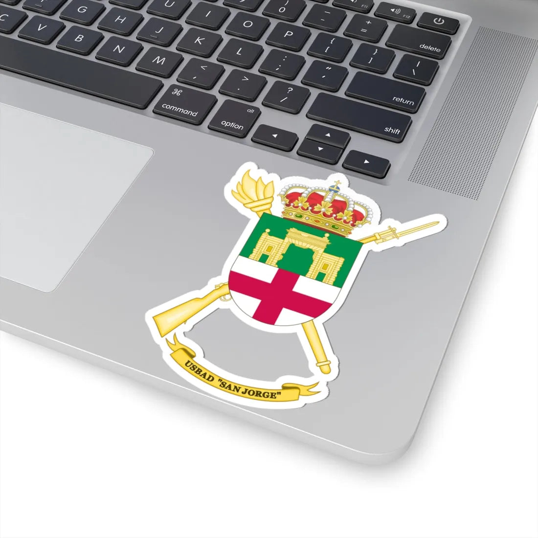 Coat of Arms of the USBAD San Jorge (Spain) (Coat of Arms) STICKER Vinyl Kiss-Cut Decal - The Sticker Space