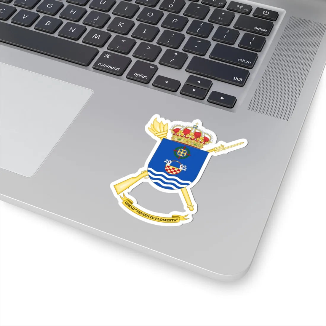 Coat of Arms of the USBAD Teniente Flomesta (Spain) (Coat of Arms) STICKER Vinyl Kiss-Cut Decal - The Sticker Space