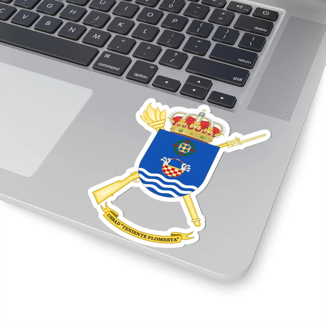 Coat of Arms of the USBAD Teniente Flomesta (Spain) (Coat of Arms) STICKER Vinyl Kiss-Cut Decal - The Sticker Space