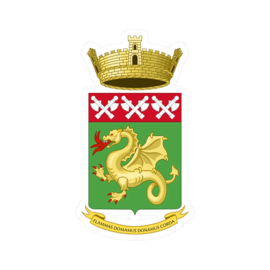 Coat of Arms of the Vigili del Fuoco (Italy) (Coat of Arms) STICKER Vinyl Kiss-Cut Decal 2 Inch White - The Sticker Space