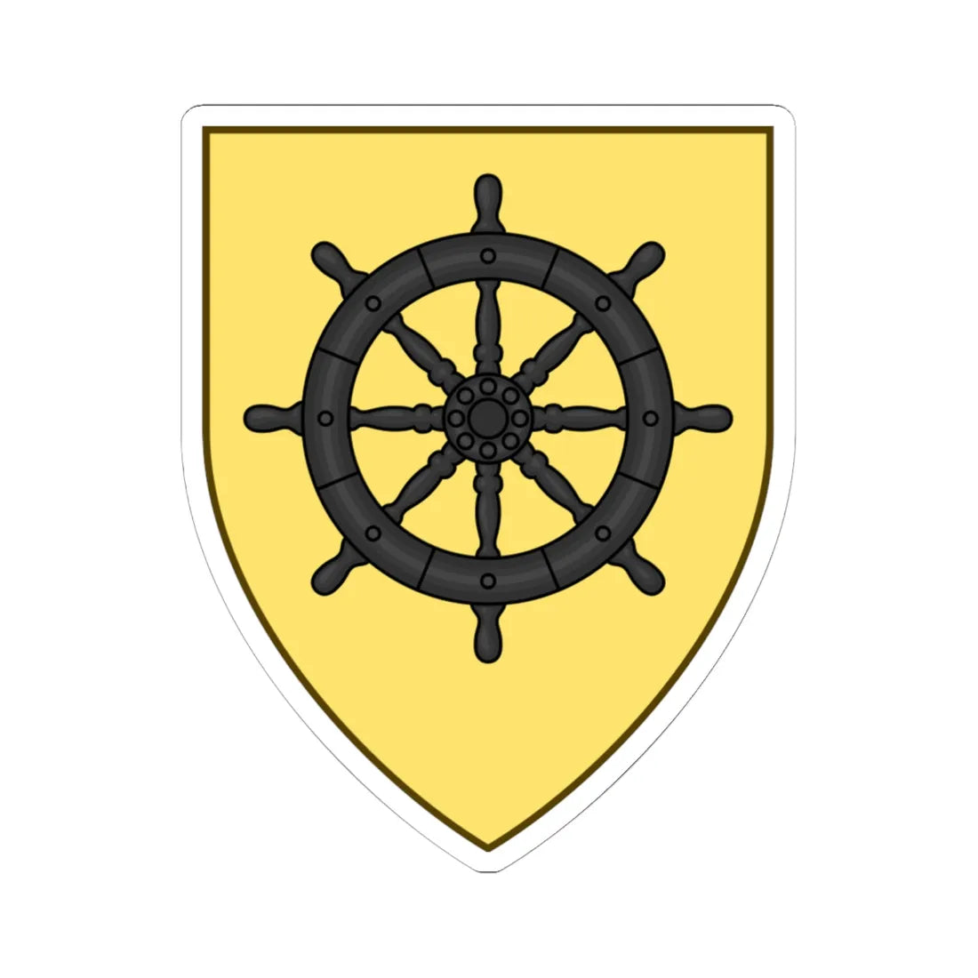 Coat of arms of Thurø (Denmark) (Coat of Arms) STICKER Vinyl Kiss-Cut Decal 6 Inch White - The Sticker Space