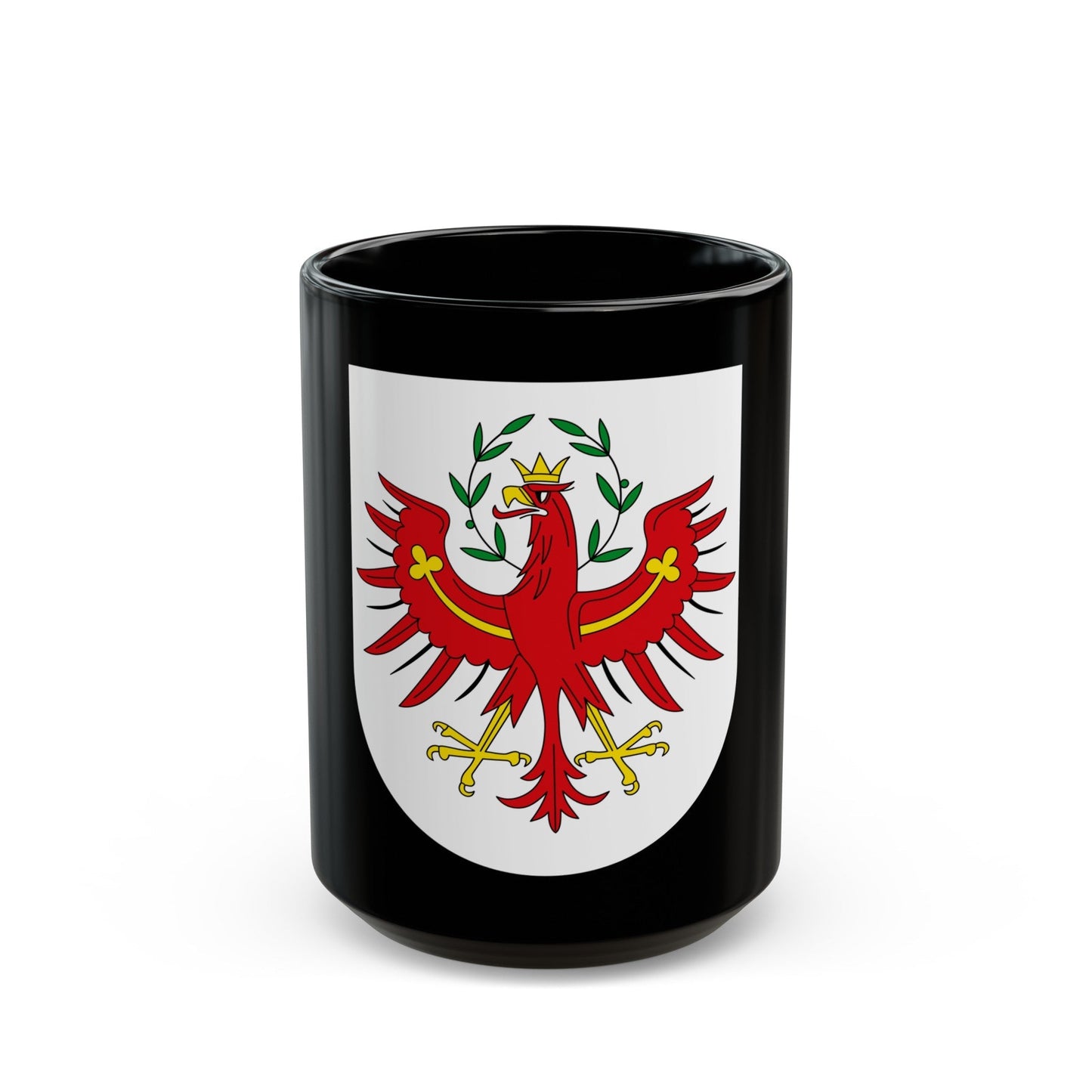 Coat of Arms of Tirol Austria - Black Coffee Mug-15oz-The Sticker Space