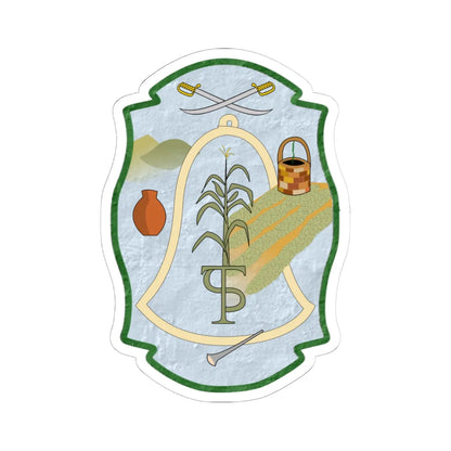 Coat of arms of Tlajomulco (Mexico) (Coat of Arms) STICKER Vinyl Kiss-Cut Decal 6 Inch White - The Sticker Space