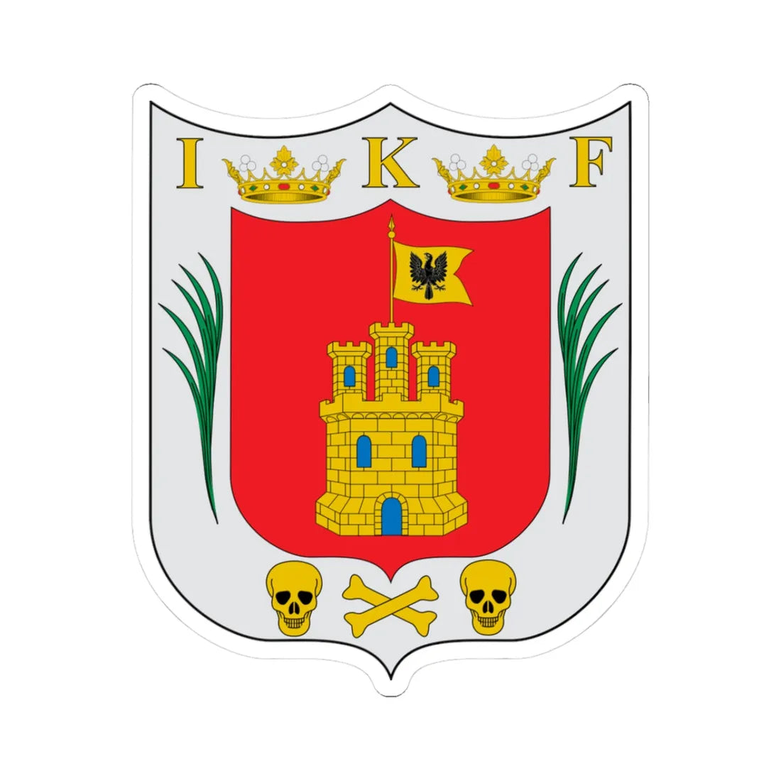 Coat of arms of Tlaxcala (Mexico) (Coat of Arms) STICKER Vinyl Kiss-Cut Decal 3 Inch White - The Sticker Space