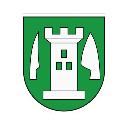 Coat of Arms of Tornaľa (Slovakia) (Coat of Arms) STICKER Vinyl Kiss-Cut Decal 2 Inch White - The Sticker Space