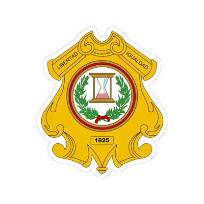 Coat of arms of Totonicapán (Guatemala) (Coat of Arms) STICKER Vinyl Kiss-Cut Decal 4 Inch White - The Sticker Space