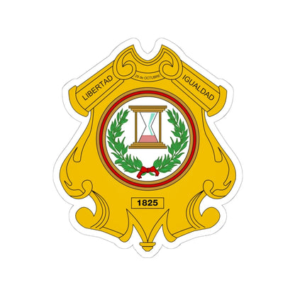 Coat of arms of Totonicapán (Guatemala) (Coat of Arms) STICKER Vinyl Kiss-Cut Decal 6 Inch White - The Sticker Space