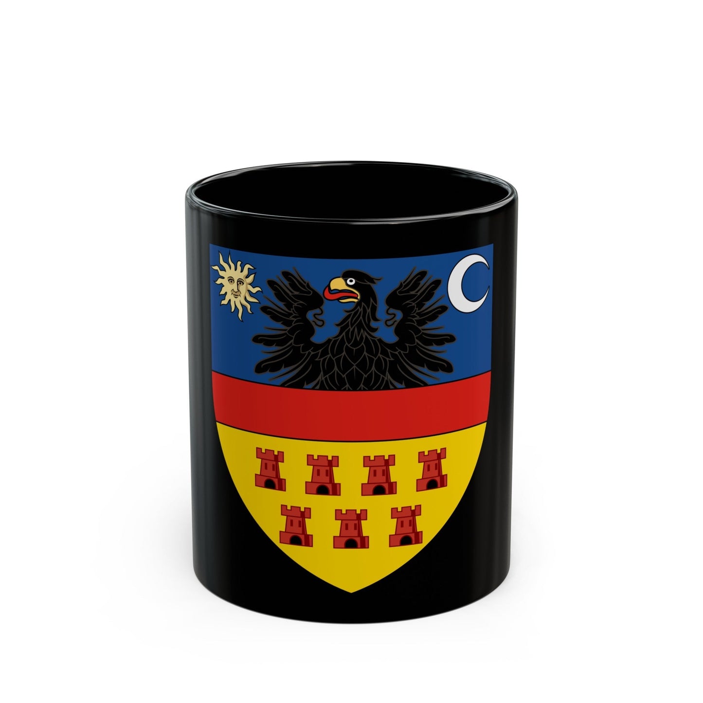 Coat of arms of Transylvania - Black Coffee Mug-11oz-The Sticker Space