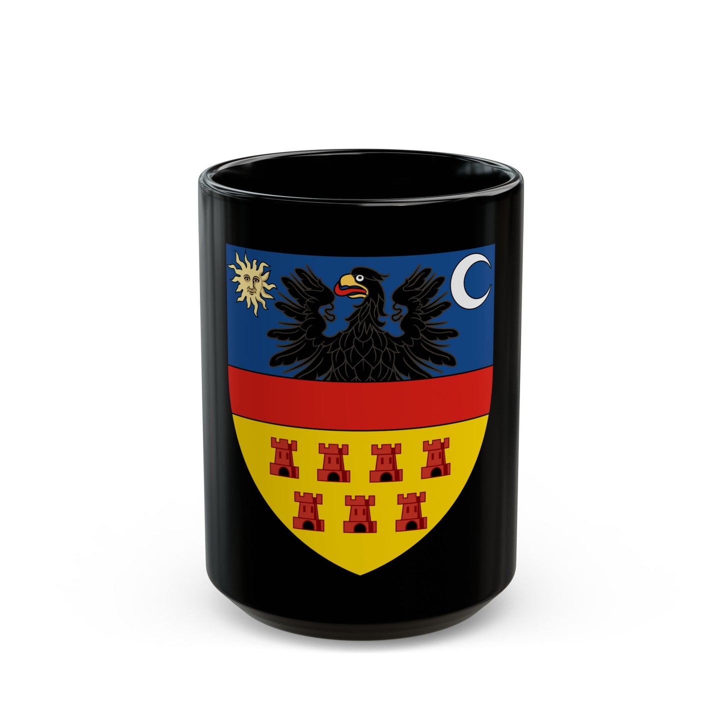 Coat of arms of Transylvania - Black Coffee Mug-15oz-The Sticker Space