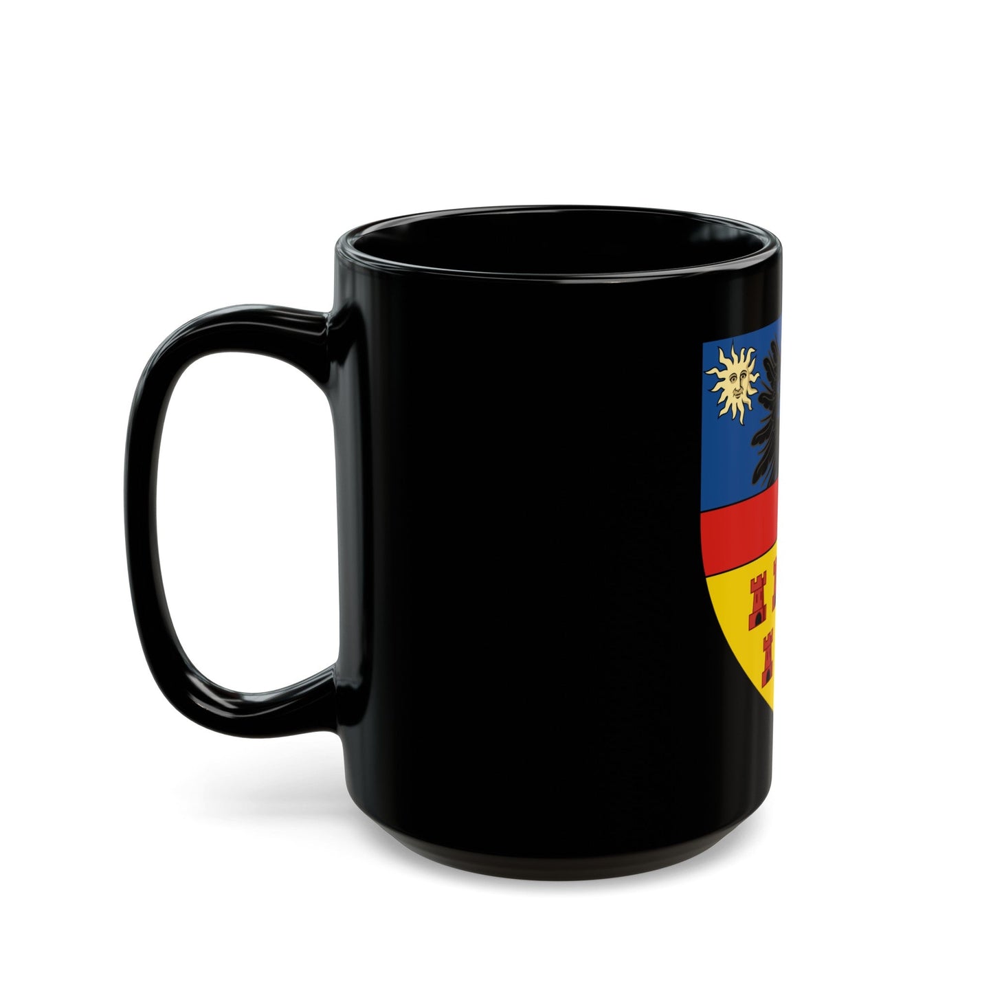 Coat of arms of Transylvania - Black Coffee Mug-The Sticker Space