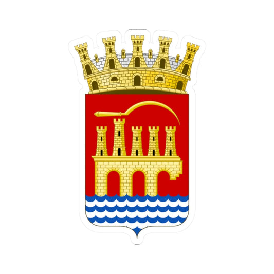 Coat of arms of Trapani (Italy) (Coat of Arms) STICKER Vinyl Kiss-Cut Decal 2 Inch White - The Sticker Space