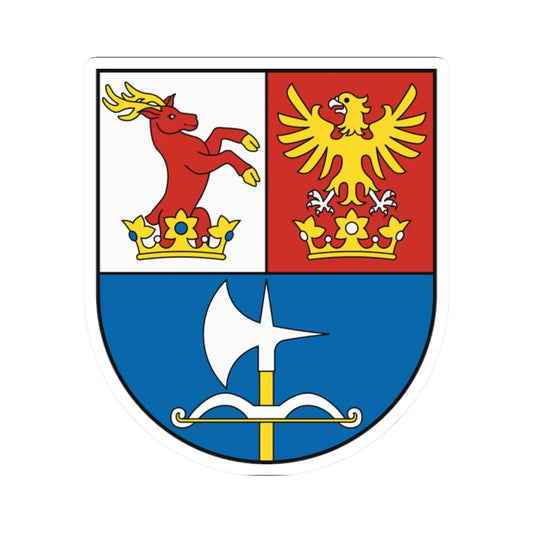 Coat Of Arms Of Trencin Region (Slovakia) STICKER Vinyl Kiss-Cut Decal 2 Inch White - The Sticker Space