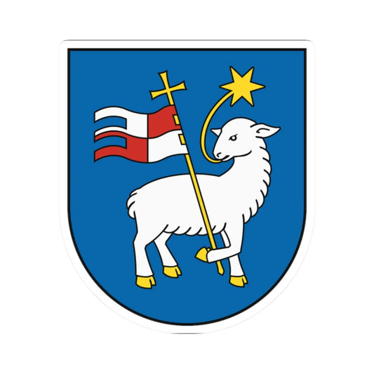 Coat of Arms of Trenčín (Slovakia) (Coat of Arms) STICKER Vinyl Kiss-Cut Decal 2 Inch White - The Sticker Space