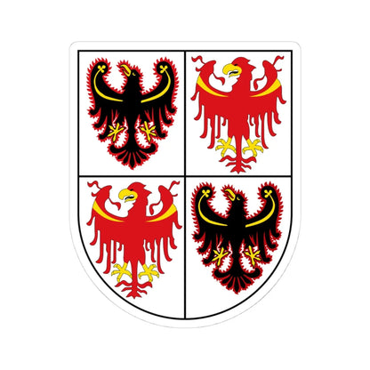 Coat of arms of Trentino-South Tyrol (Italy) (Coat of Arms) STICKER Vinyl Kiss-Cut Decal 4 Inch White - The Sticker Space