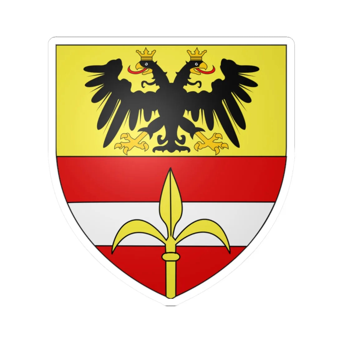 Coat of Arms of Trieste ancient (Italy) (Coat of Arms) STICKER Vinyl Kiss-Cut Decal 2 Inch White - The Sticker Space