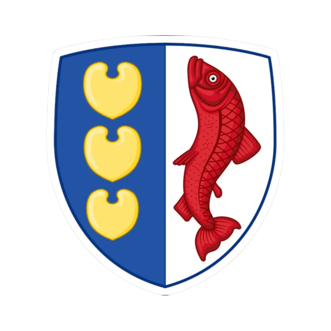 Coat of arms of Tørring (Denmark) (Coat of Arms) STICKER Vinyl Kiss-Cut Decal 2 Inch White - The Sticker Space