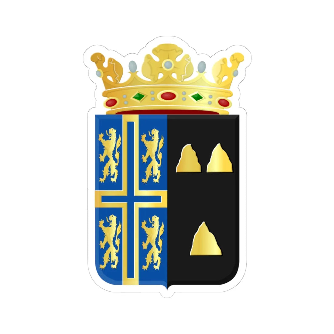 Coat of arms of Tubbergen (Netherlands) (Coat of Arms) STICKER Vinyl Kiss-Cut Decal 4 Inch White - The Sticker Space