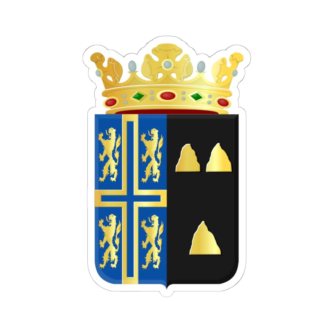 Coat of arms of Tubbergen (Netherlands) (Coat of Arms) STICKER Vinyl Kiss-Cut Decal 6 Inch White - The Sticker Space