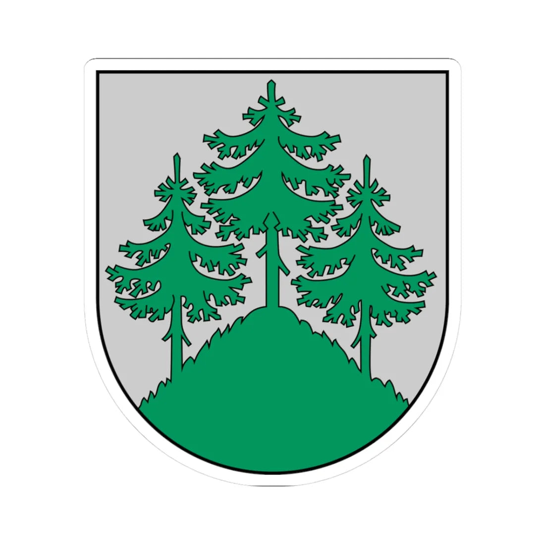 Coat of Arms of Tukums (Latvia) (Coat of Arms) STICKER Vinyl Kiss-Cut Decal 3 Inch White - The Sticker Space