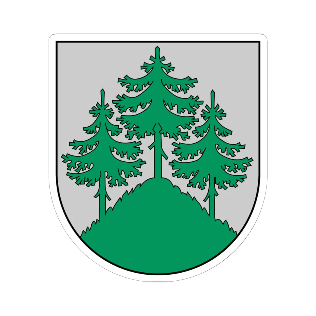 Coat of Arms of Tukums (Latvia) (Coat of Arms) STICKER Vinyl Kiss-Cut Decal 6 Inch White - The Sticker Space