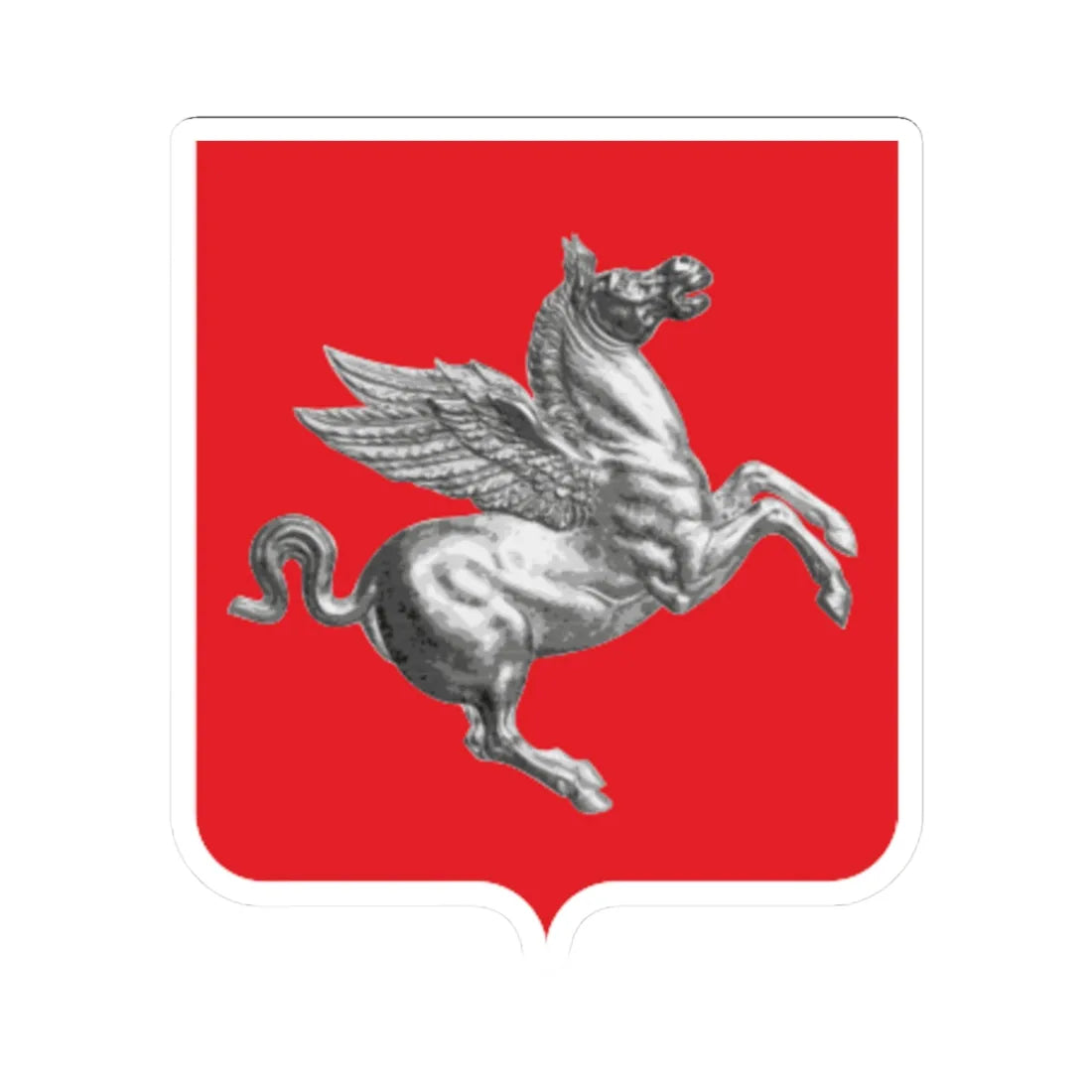 Coat of arms of Tuscany (Italy) (Coat of Arms) STICKER Vinyl Kiss-Cut Decal 6 Inch White - The Sticker Space