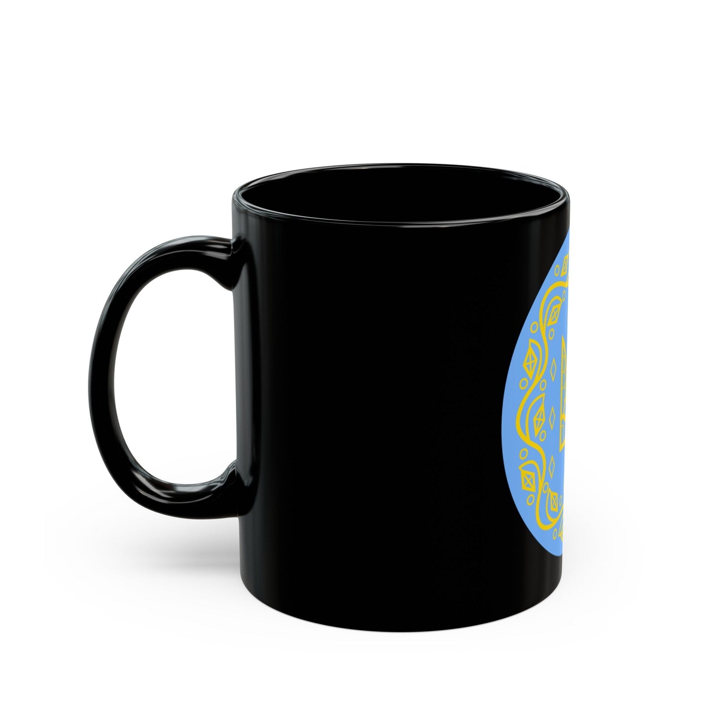 Coat of arms of Ukrainian People's Republic 2 - Black Coffee Mug-The Sticker Space