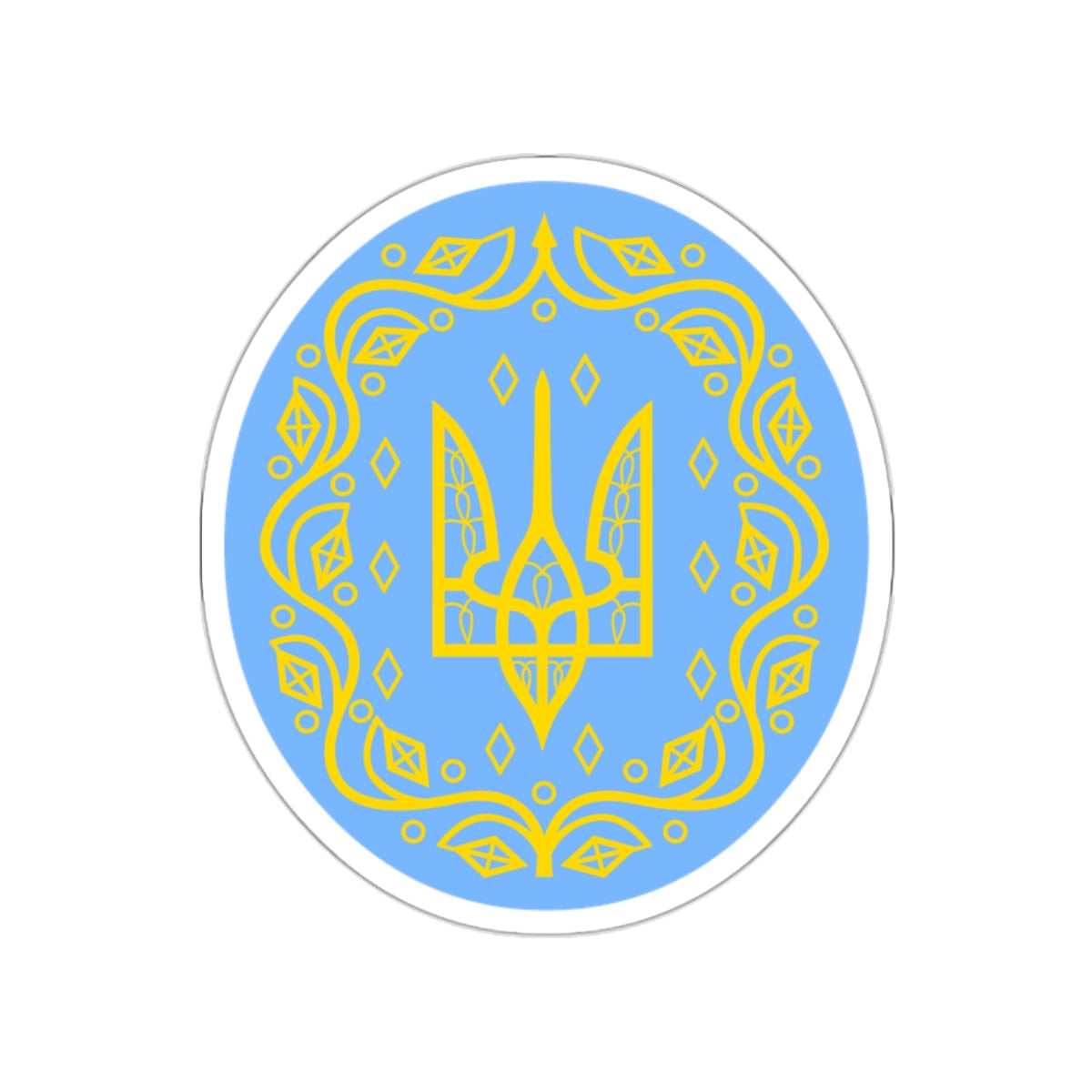 Coat of arms of Ukrainian People's Republic 2 STICKER Vinyl Die-Cut Decal-White-The Sticker Space