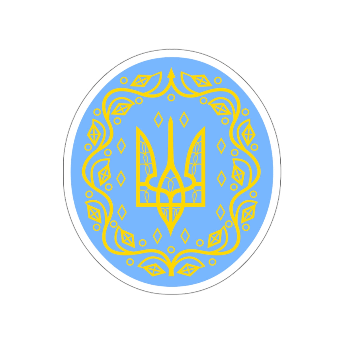 Coat of arms of Ukrainian People's Republic 2 STICKER Vinyl Die-Cut Decal-White-The Sticker Space