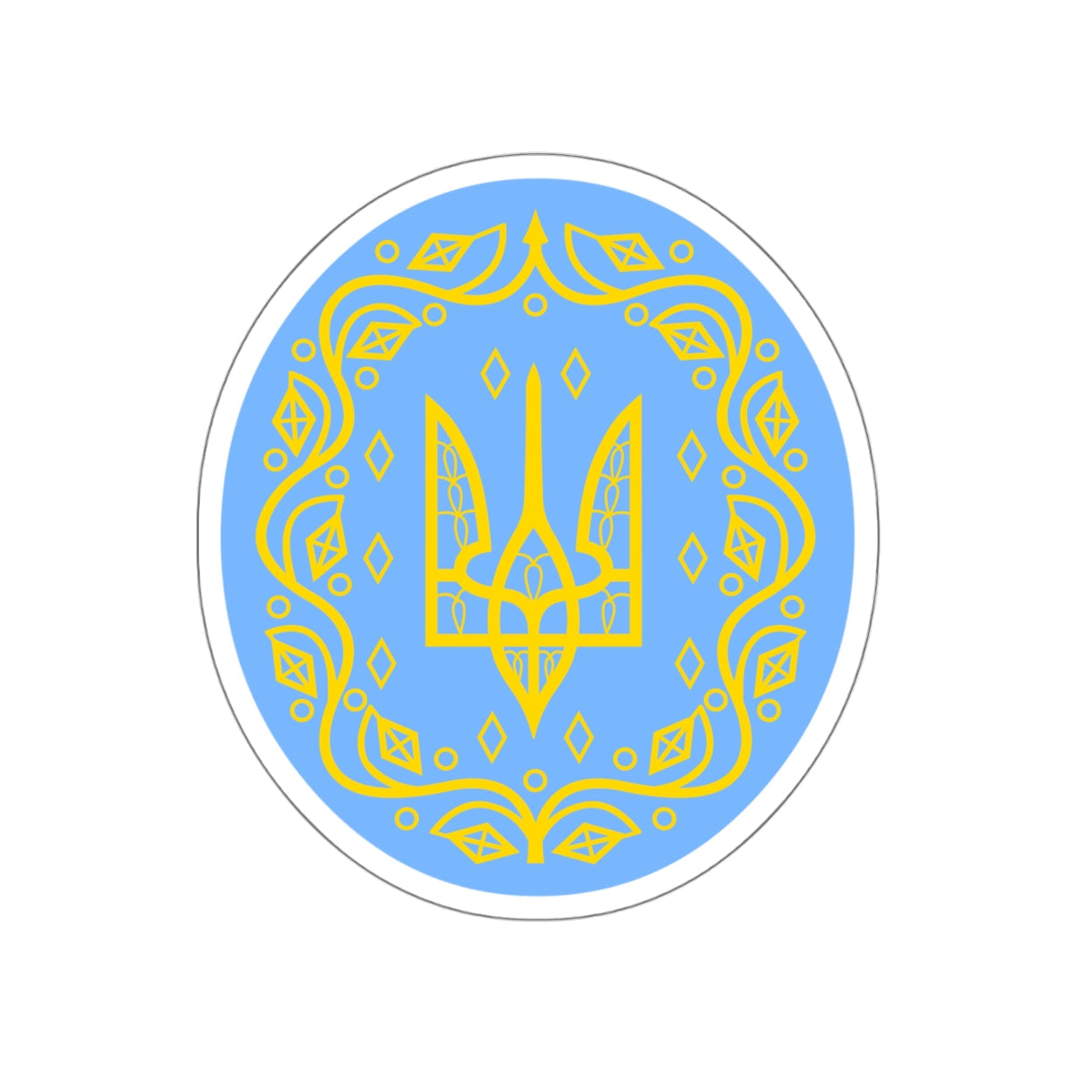 Coat of arms of Ukrainian People's Republic 2 STICKER Vinyl Die-Cut Decal-White-The Sticker Space