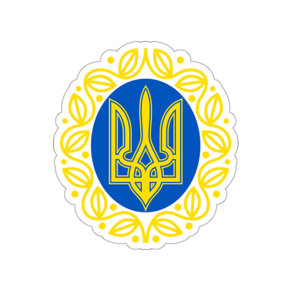 Coat of arms of Ukrainian People's Republic STICKER Vinyl Die-Cut Decal-White-The Sticker Space