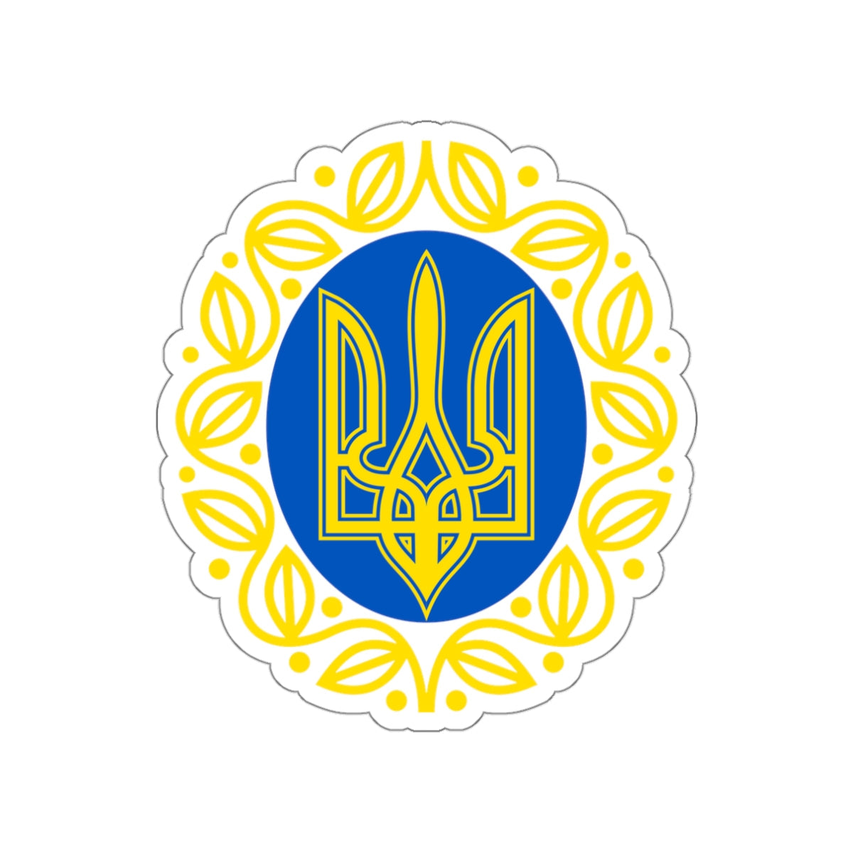 Coat of arms of Ukrainian People's Republic STICKER Vinyl Die-Cut Decal-White-The Sticker Space