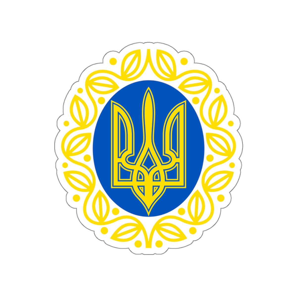 Coat of arms of Ukrainian People's Republic STICKER Vinyl Die-Cut Decal-White-The Sticker Space