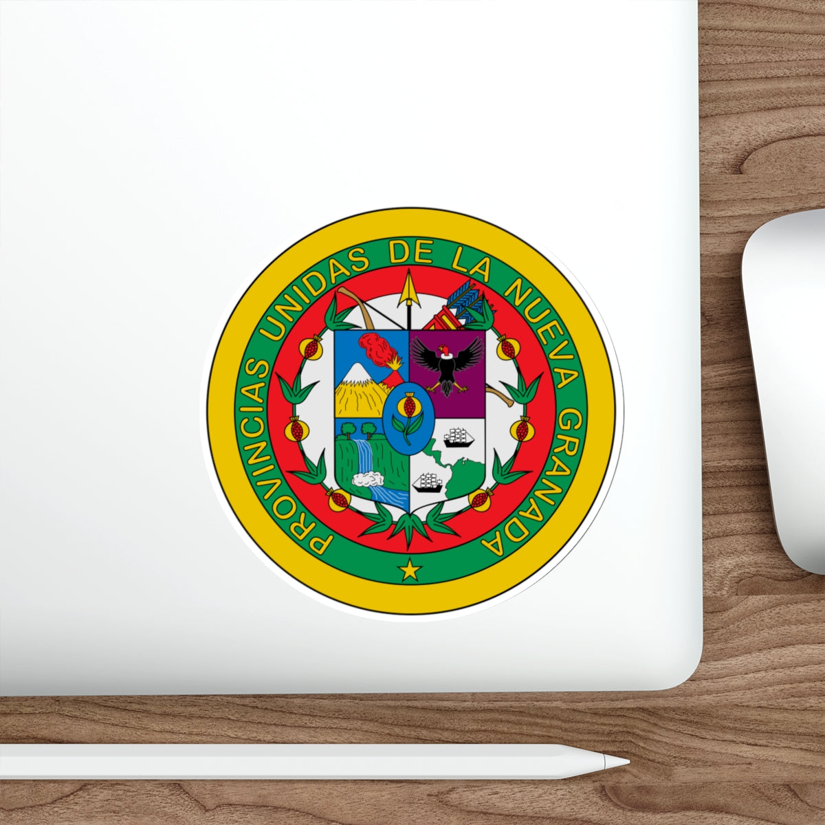 Coat of arms of United Provinces of New Granada 2 STICKER Vinyl Die-Cut Decal-The Sticker Space