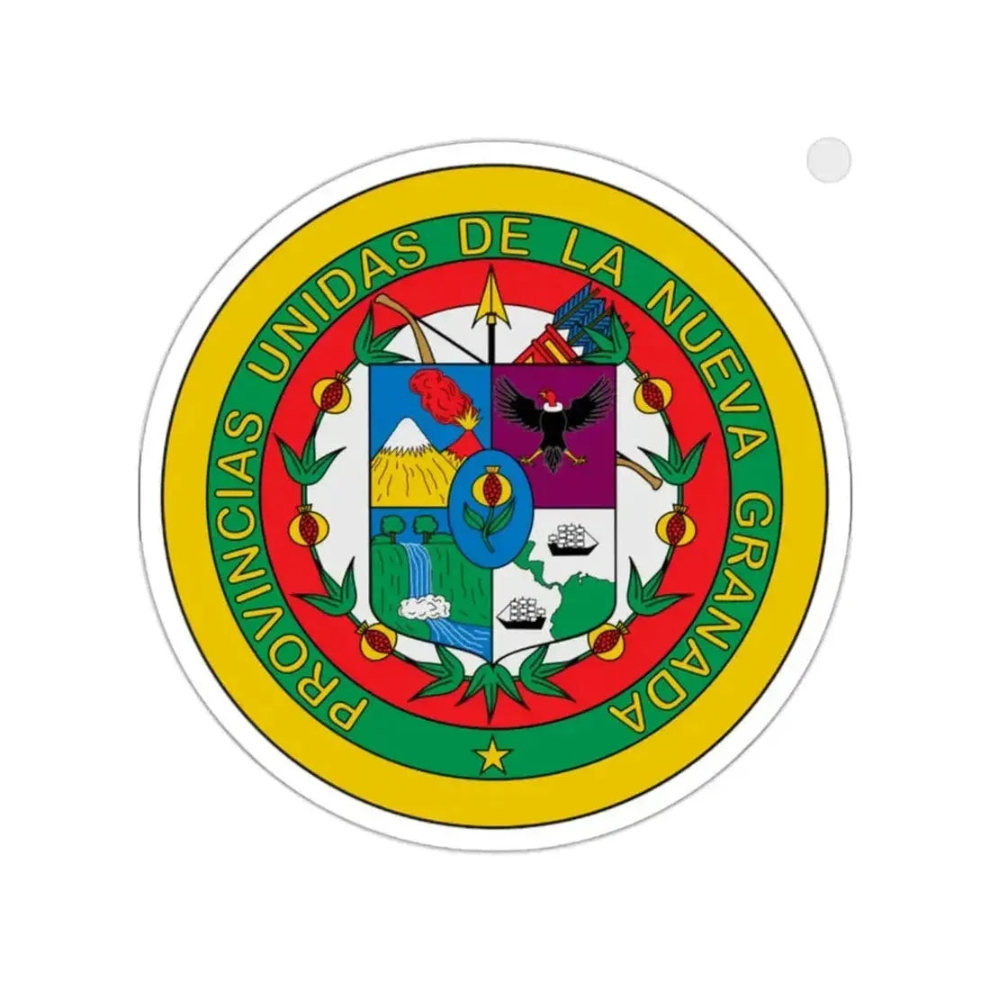 Coat of arms of United Provinces of New Granada 2 STICKER Vinyl Die-Cut Decal - The Sticker Space