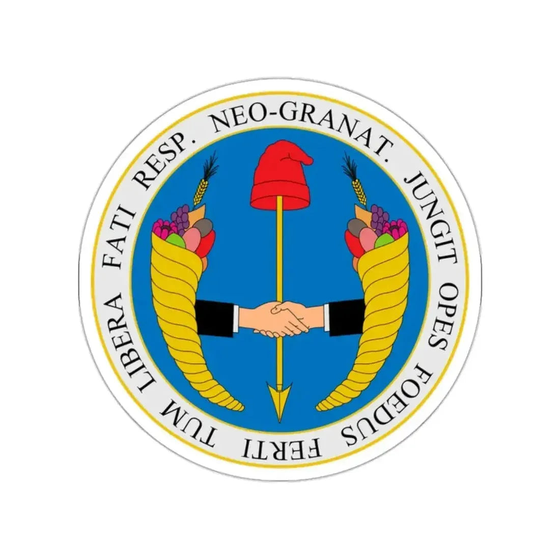 Coat of arms of United Provinces of New Granada STICKER Vinyl Die-Cut Decal - The Sticker Space