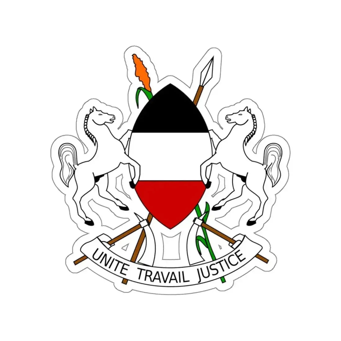 Coat of arms of Upper Volta (1967-1984) STICKER Vinyl Die-Cut Decal 4 Inch - The Sticker Space