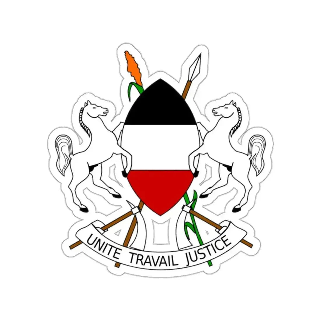 Coat of arms of Upper Volta (1967-1984) STICKER Vinyl Die-Cut Decal - The Sticker Space