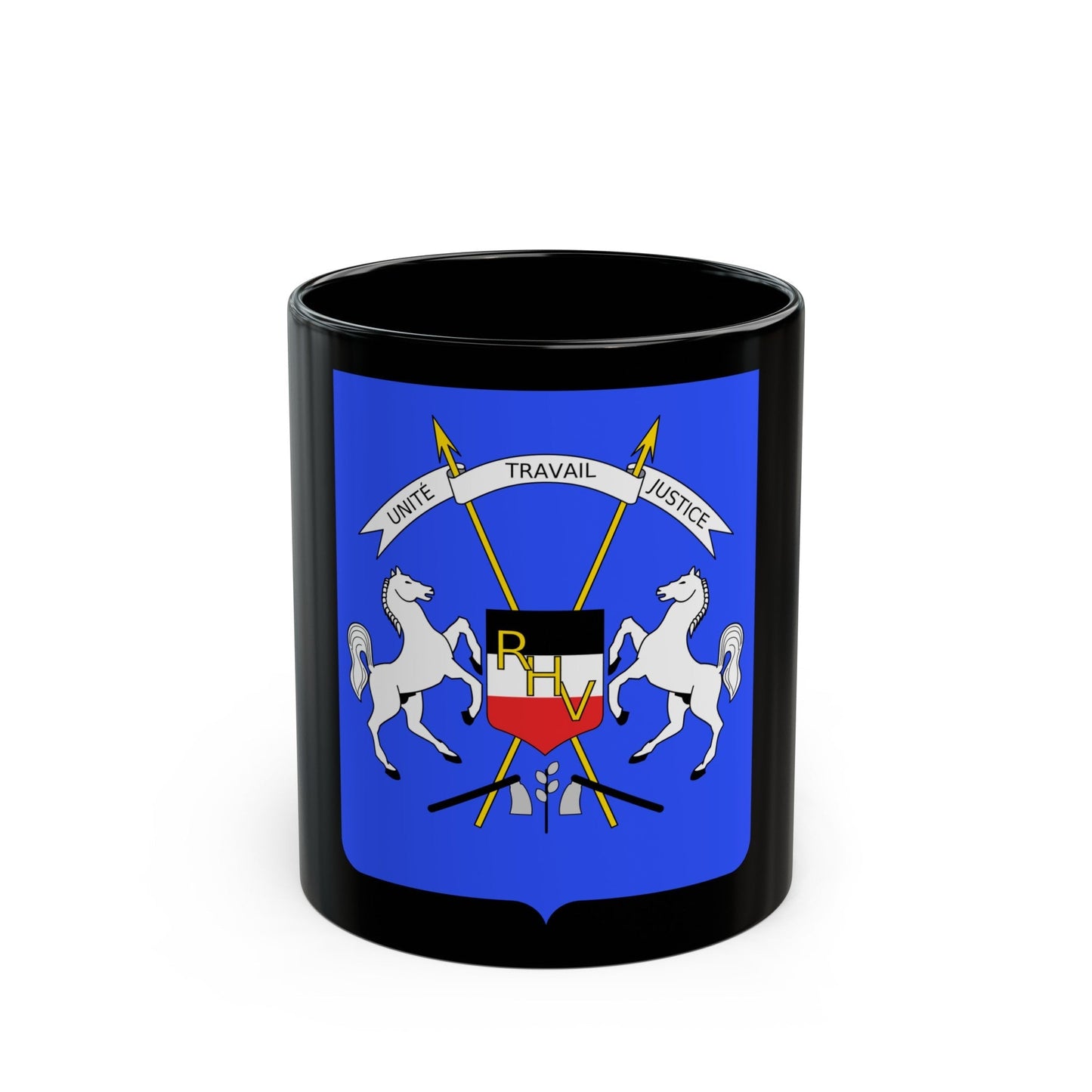 Coat of arms of Upper Volta - Black Coffee Mug-11oz-The Sticker Space