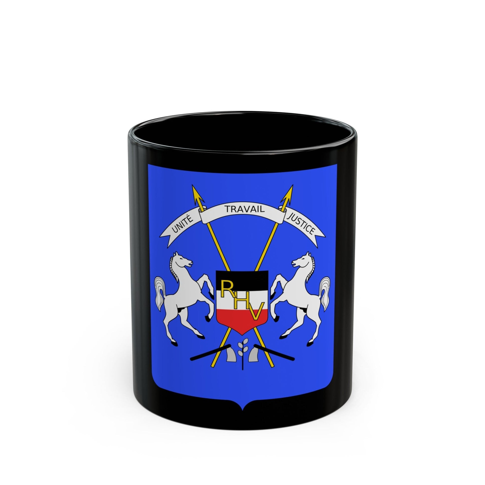 Coat of arms of Upper Volta - Black Coffee Mug-11oz-The Sticker Space