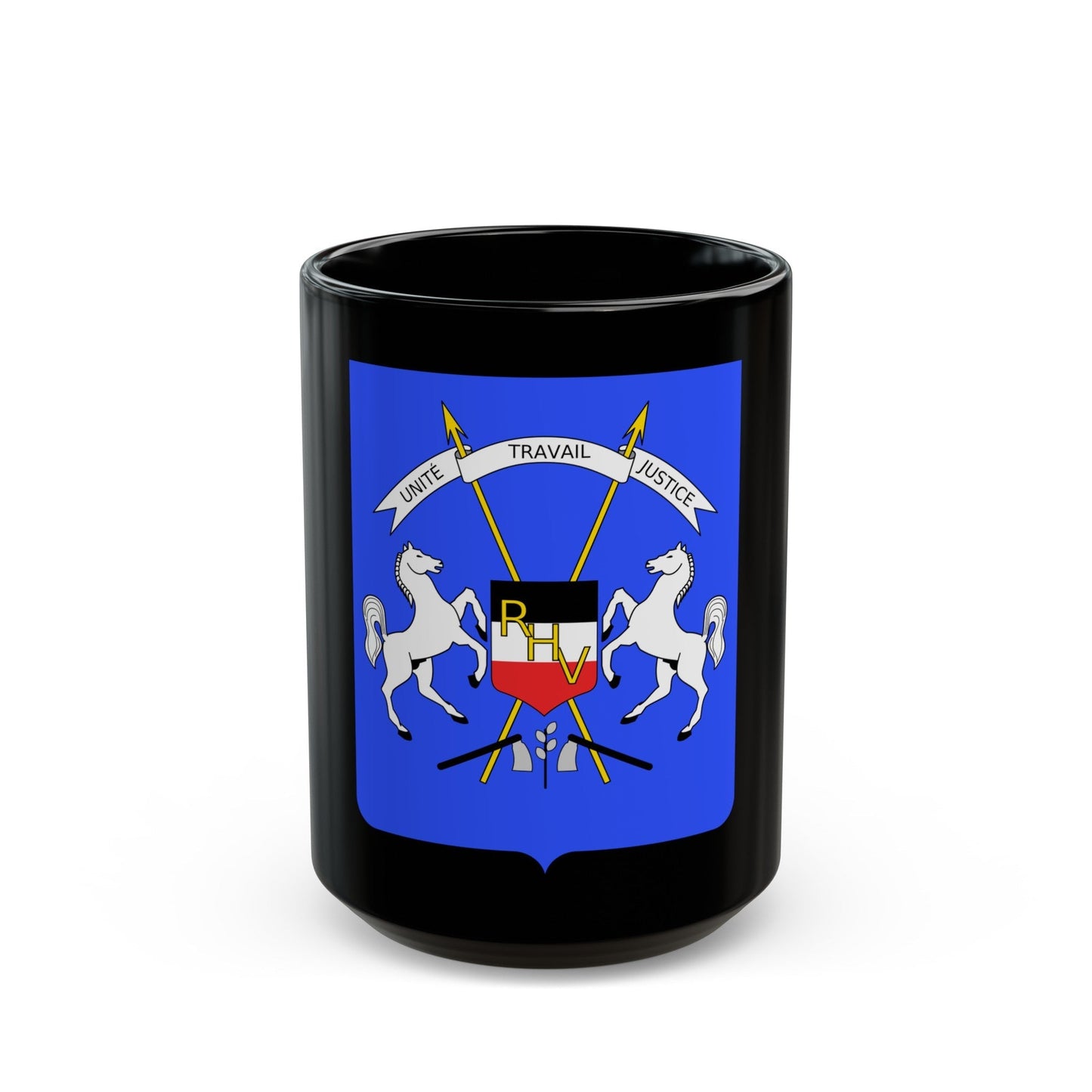 Coat of arms of Upper Volta - Black Coffee Mug-15oz-The Sticker Space