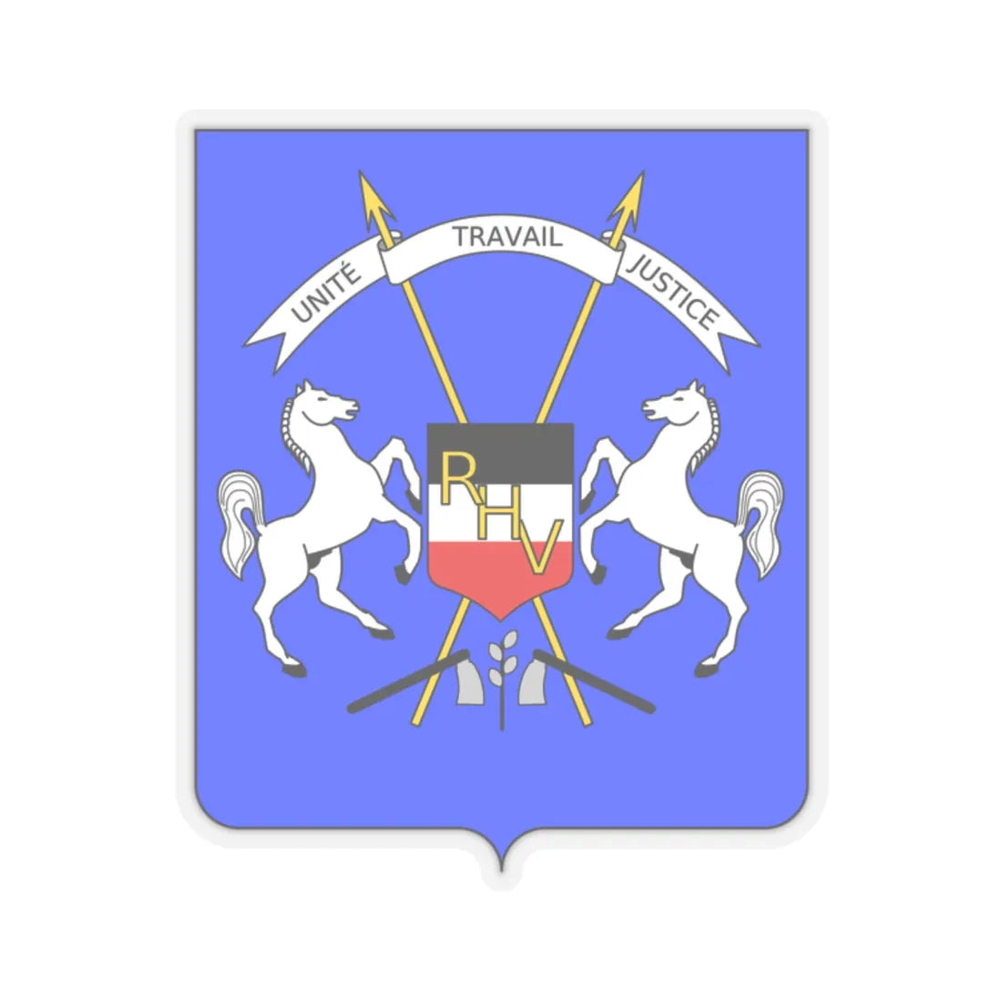 Coat of arms of Upper Volta - STICKER Vinyl Kiss-Cut Decal 2 Inch Transparent - The Sticker Space