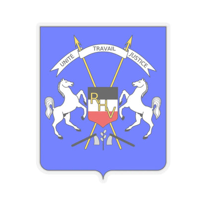 Coat of arms of Upper Volta - STICKER Vinyl Kiss-Cut Decal 2 Inch Transparent - The Sticker Space