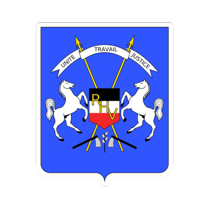 Coat of arms of Upper Volta - STICKER Vinyl Kiss-Cut Decal 2 Inch White - The Sticker Space
