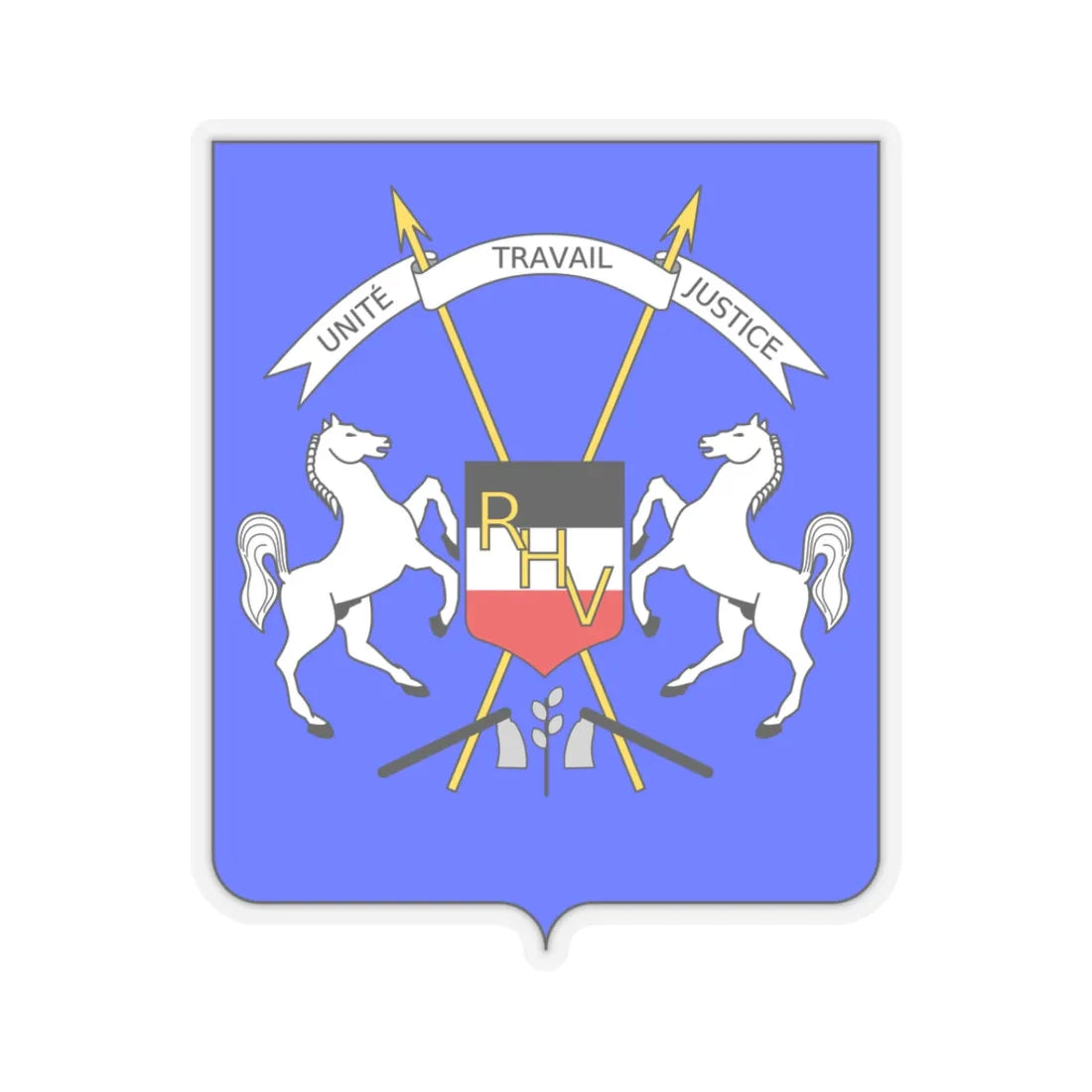 Coat of arms of Upper Volta - STICKER Vinyl Kiss-Cut Decal 3 Inch Transparent - The Sticker Space