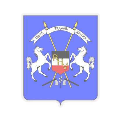 Coat of arms of Upper Volta - STICKER Vinyl Kiss-Cut Decal 3 Inch Transparent - The Sticker Space