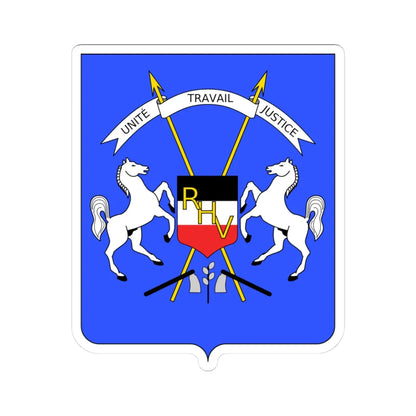 Coat of arms of Upper Volta - STICKER Vinyl Kiss-Cut Decal 3 Inch White - The Sticker Space
