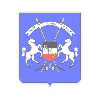 Coat of arms of Upper Volta - STICKER Vinyl Kiss-Cut Decal 4 Inch Transparent - The Sticker Space