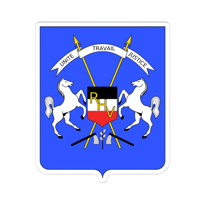 Coat of arms of Upper Volta - STICKER Vinyl Kiss-Cut Decal 4 Inch White - The Sticker Space